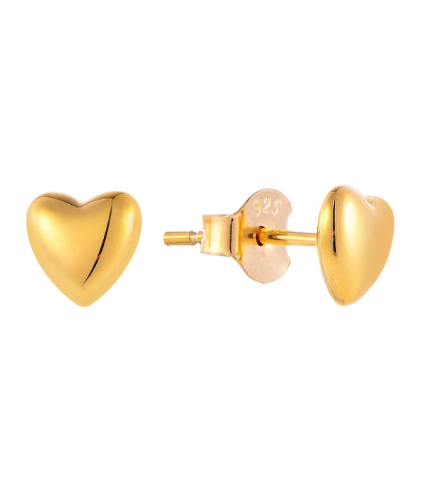 Casablanca Gold Plated Heart Stud Earrings