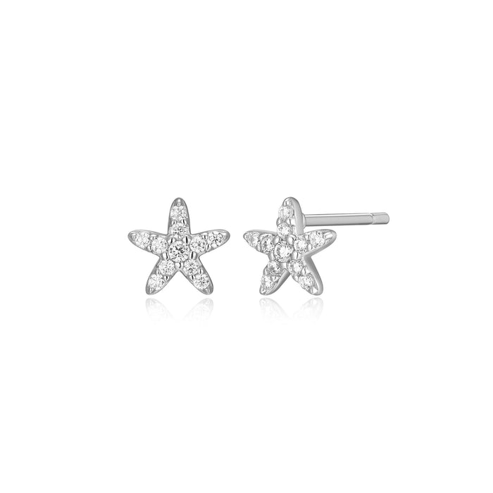 Monte Luna Silver Star Fish Stud Earring