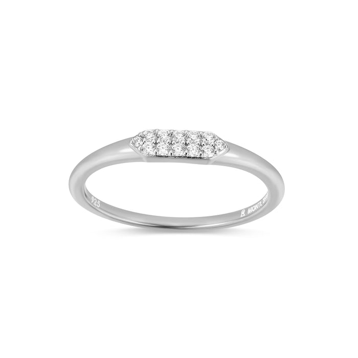 Monte Luna Sterling Silver Double Row Ring