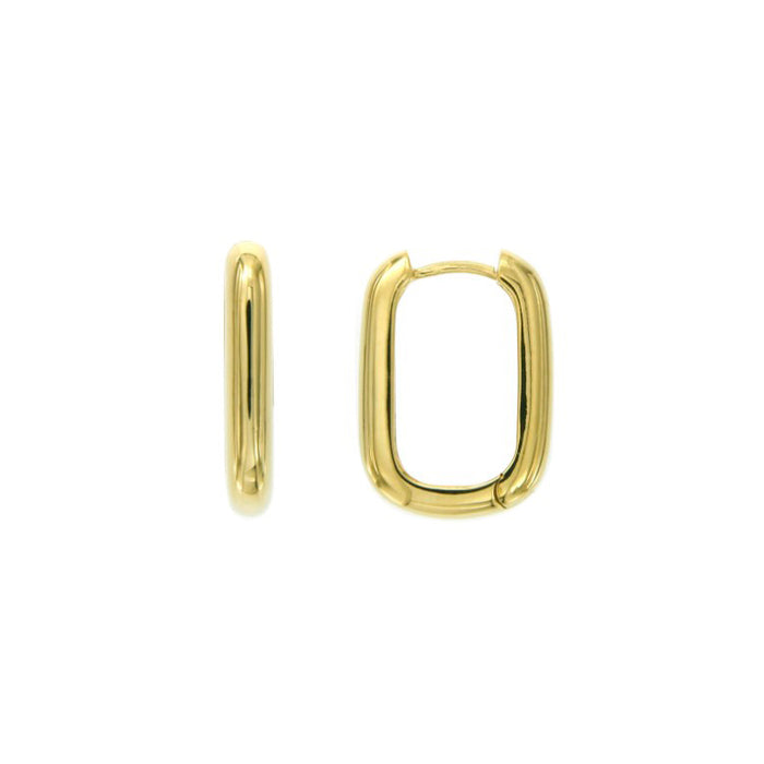 Casablanca Gold Plated U-Hoop Earrings