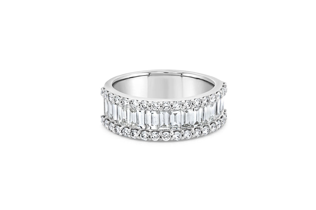 14kt White Gold Baguette White Gold Wedding Band