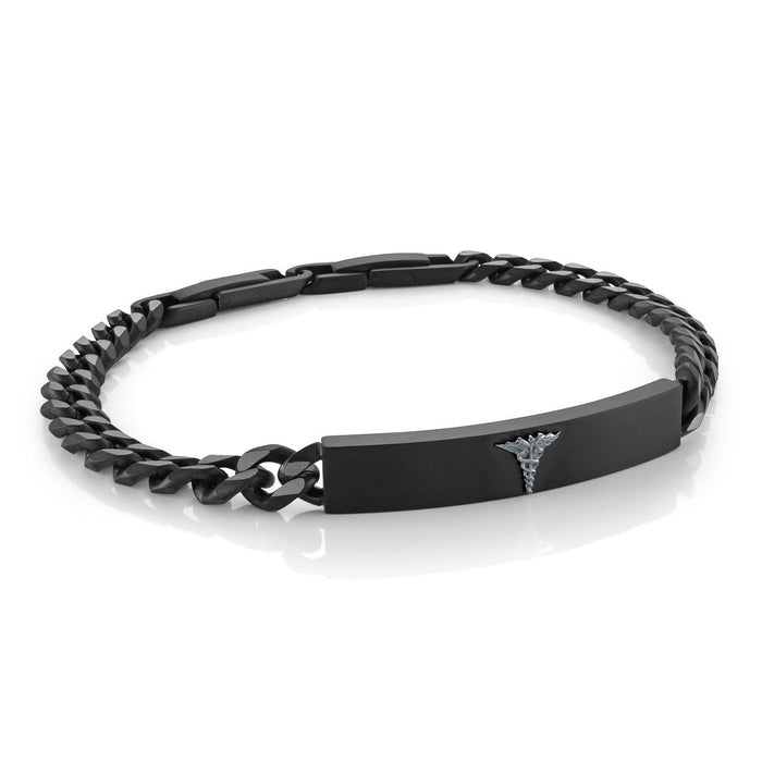 Italgem Men's Stainless Steel Medic Alert Bracelet