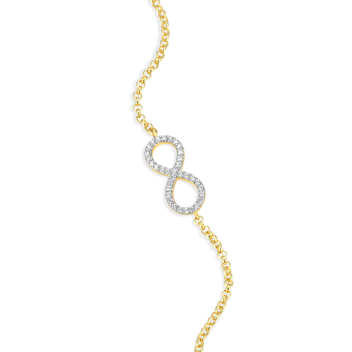 Monte Luna Gold Plated Infinity Bracelet