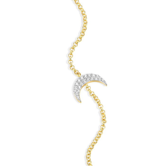 Monte Luna Gold Plated Moon Bracelet