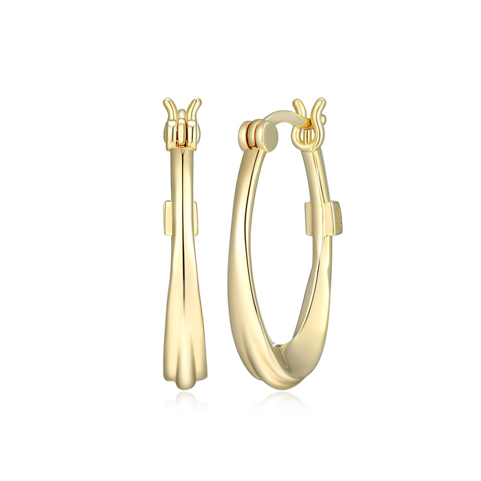 20MM Elle Gold Plated Sterling Silver Swirl Earrings