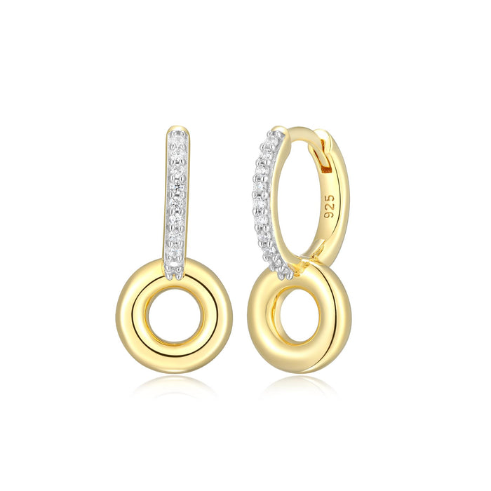 Monte Luna Gold Plated Double Hoop Earrings