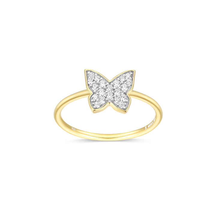 Monte Luna Gold Plated Sterling Silver Butterfly Ring