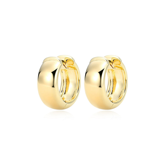 Casablanca 16mm Gold Plated Huggie Earrings