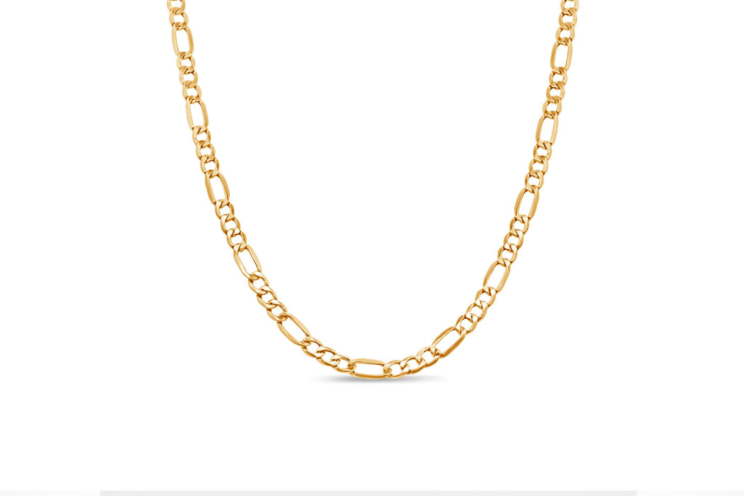 20" Yellow Gold Figaro Chain