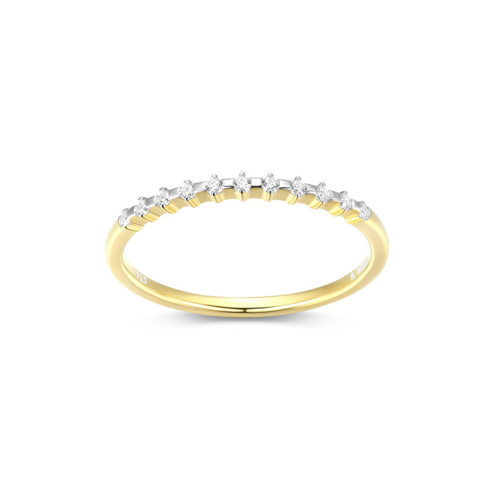 Monte Luna Gold Plated Sterling Silver Half Eternity Ring