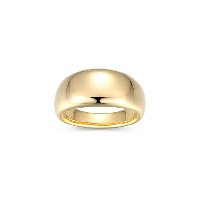 Casablanca Gold-Plated Dome Sterling Silver Band