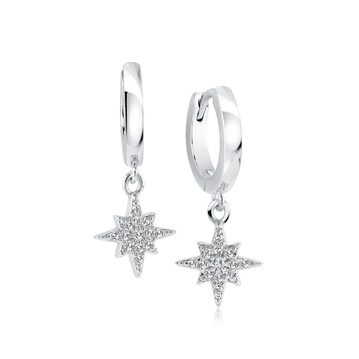 Italgem Stainless Steel Northern Star Earrings