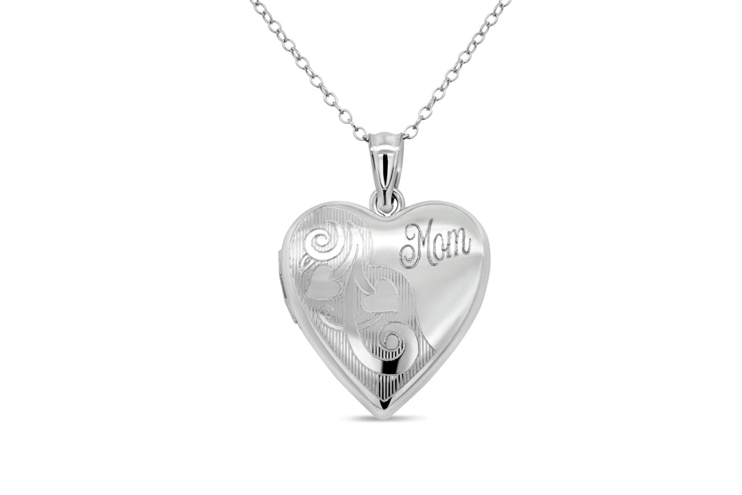 Casablanca Silver Mom Heart Locket