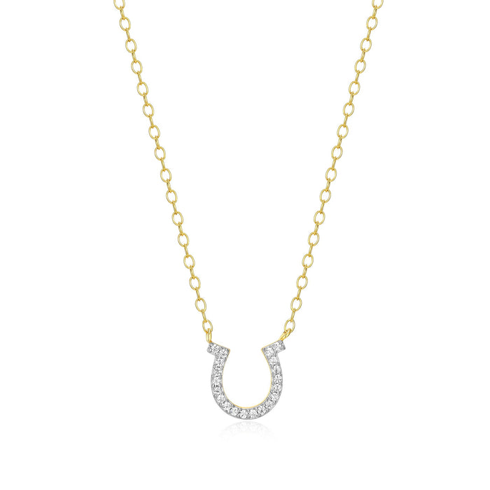 Monte Luna Gold Plated Horseshoe Necklace