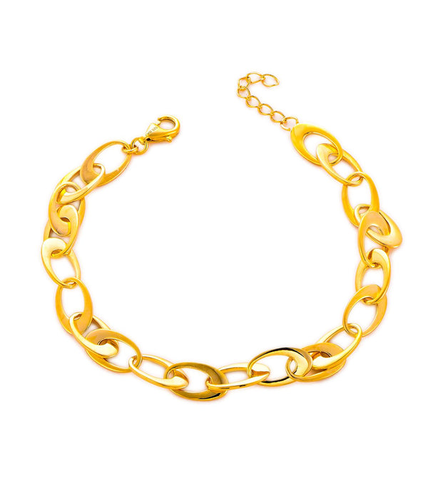 Casablanca Gold Plated Oval Loop Bracelet