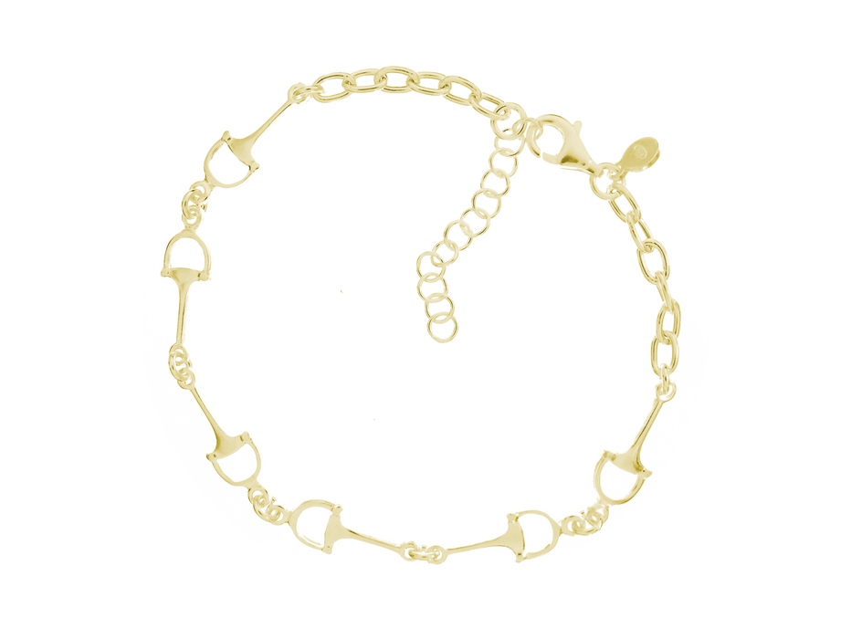 Casablanca Gold Plated Horse Bit Bracelet