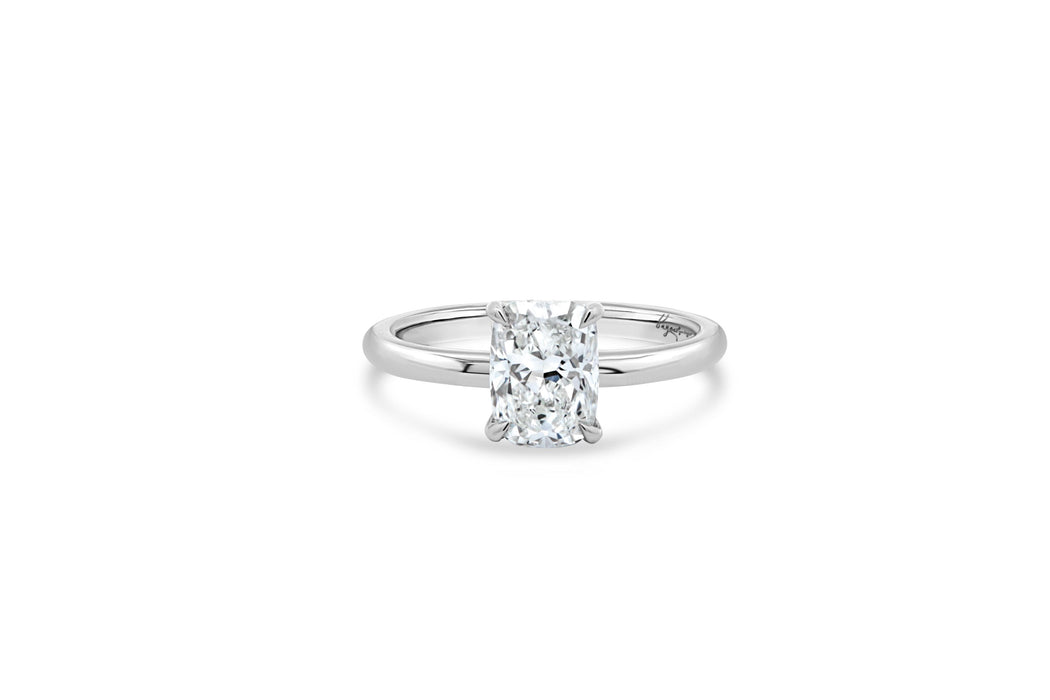 1.52CT Lab Grown Cushion Diamond White Gold Engagement Ring