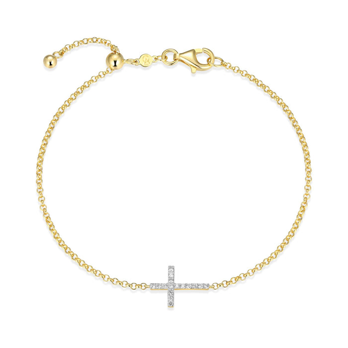 Monte Luna Gold Plated Cross Bracelet