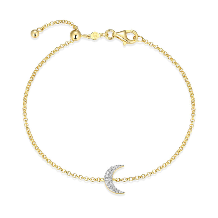 Monte Luna Gold Plated Moon Bracelet