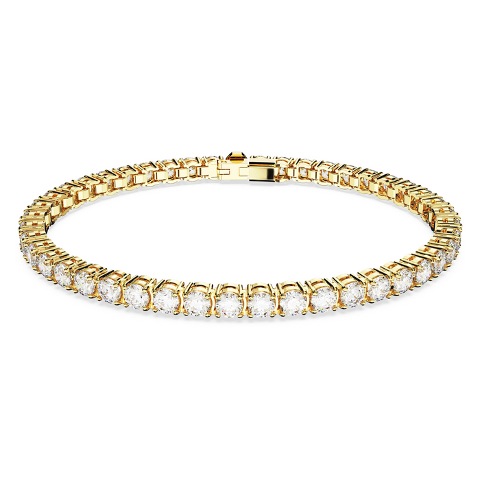 Swarovski Matrix Bracelet: Yellow Gold Tone