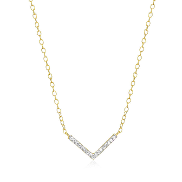 Monte Luna Gold Plated V Shape Necklace