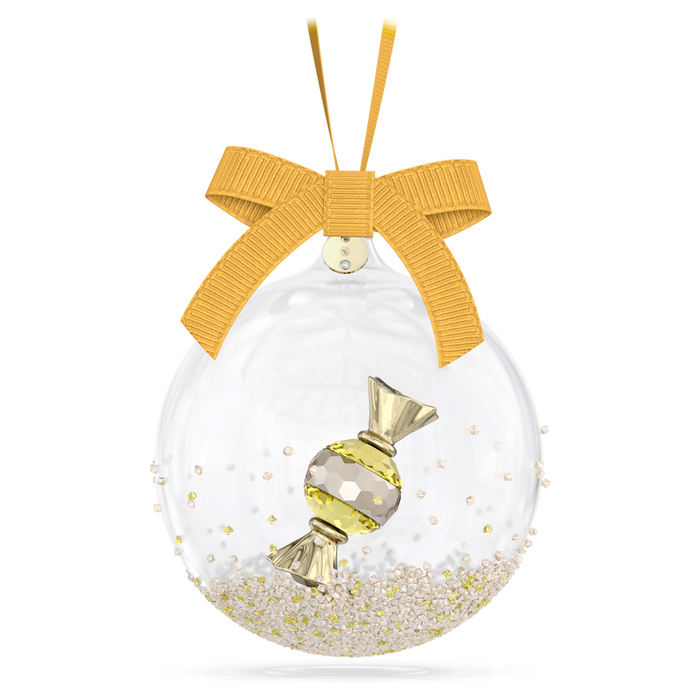 Swarovski Holiday Cheer Dulcis Ball Ornament: Yellow