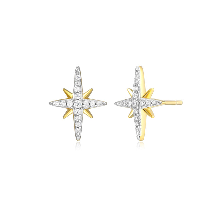 Monte Luna Gold Plated Star Stud Earrings