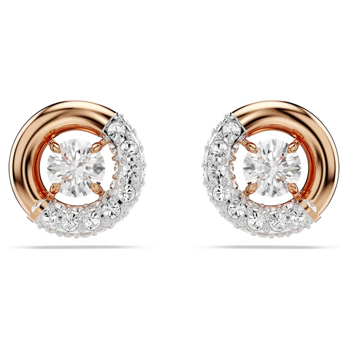 Swarovski Dextera Rose Tone Crystal Stud Earrings