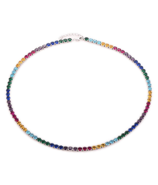 Casablanca Multi-Coloured CZ Tennis Bracelet: Large