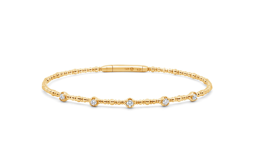 14kt Yellow Gold Diamond Bangle