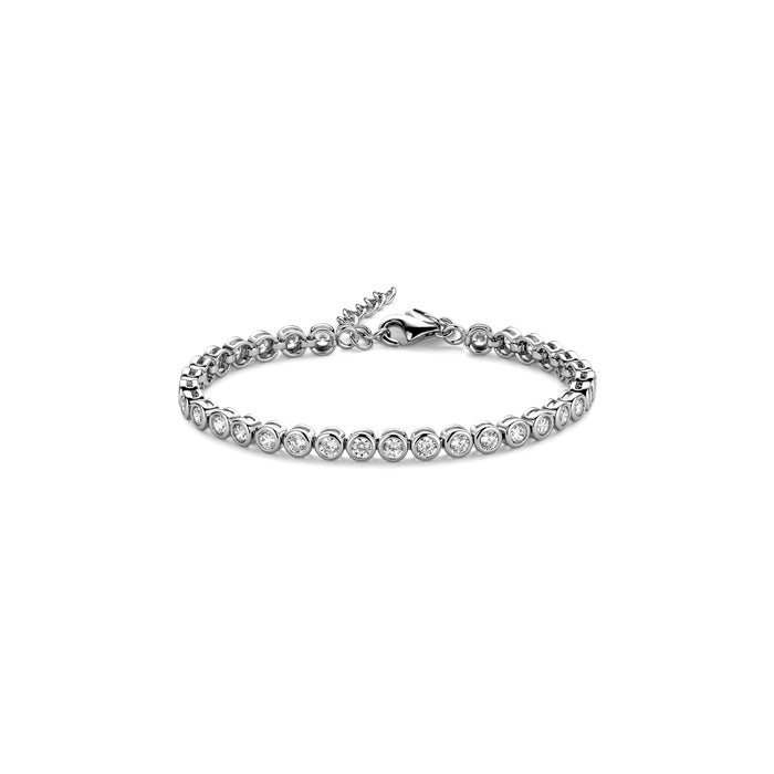 Casablanca Sterling Silver CZ Tennis Bracelet: Small