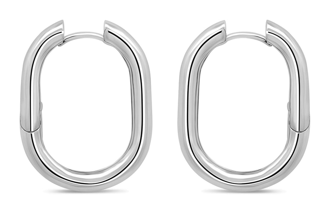 Casablanca 7MM Sterling Silver Hoop Earrings