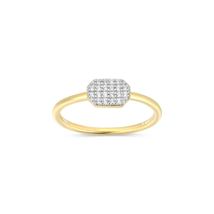 Monte Luna Gold Plated Sterling Silver Hex Ring