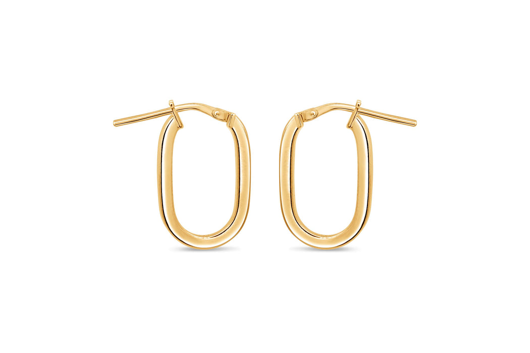 Casablanca Gold Plated U-Hoop Earrings