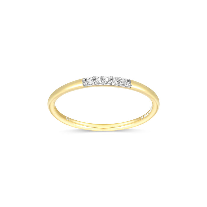 Monte Luna Gold Plated Sterling Silver Single Row Ring