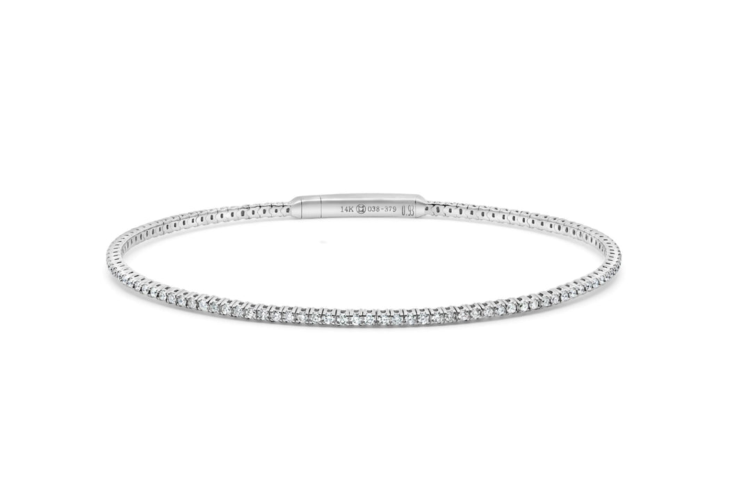 14kt White Gold Diamond Bangle