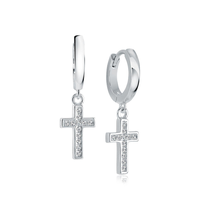 Italgem Stainless Steel Cross Earrings