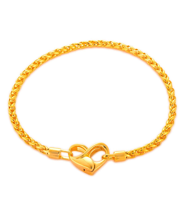 Casablanca Gold Plated Heart Plated Clasp Bracelet