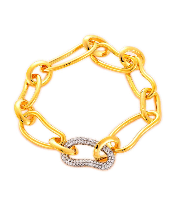 Casablanca Gold Plated Large Link Bracelet