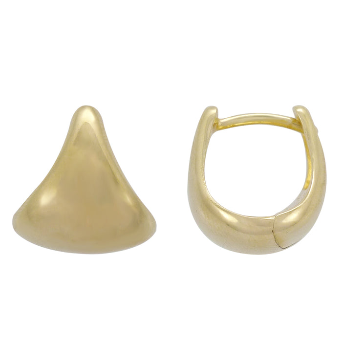 Casablanca Gold Plated Wide Huggie Earrings