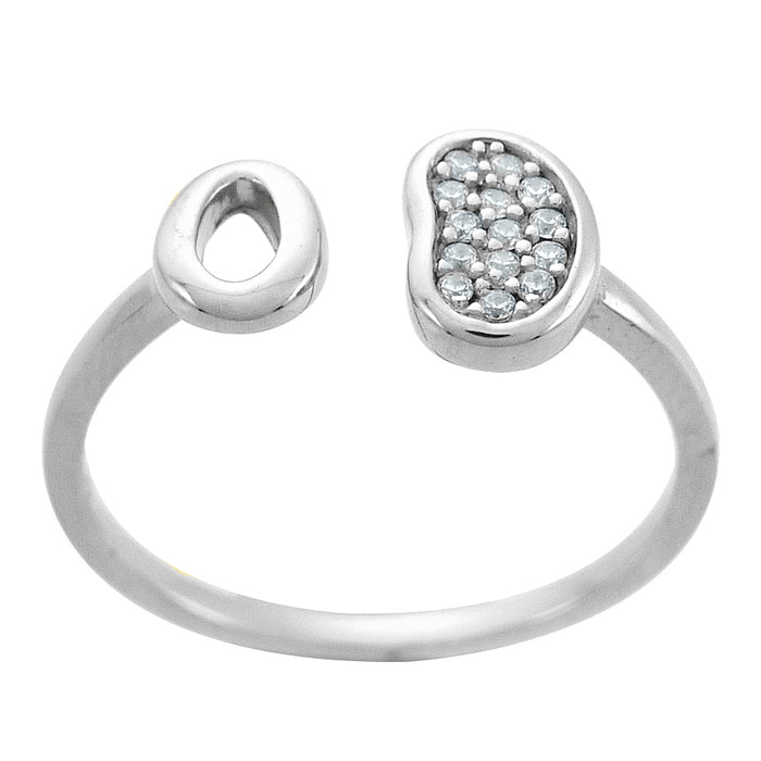 Casablanca Silver Open Pave Ring