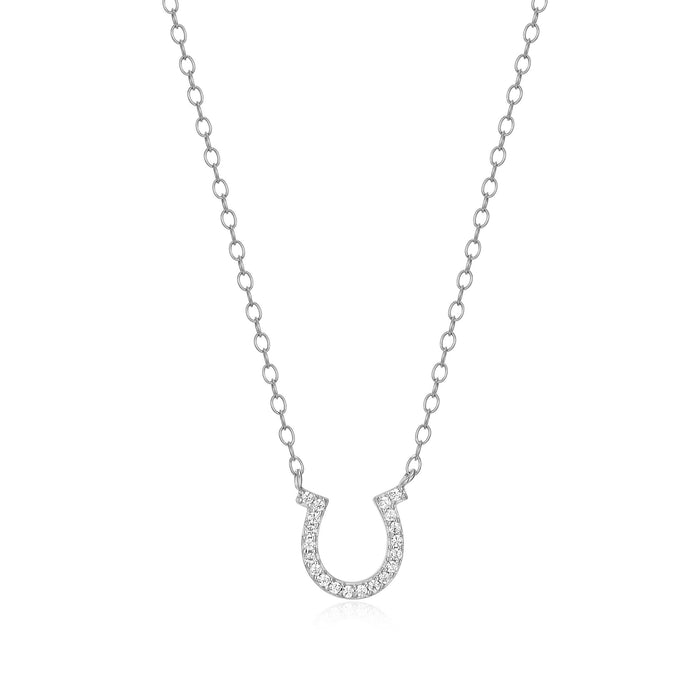 Monte Luna Sterling Silver Horseshoe Necklace