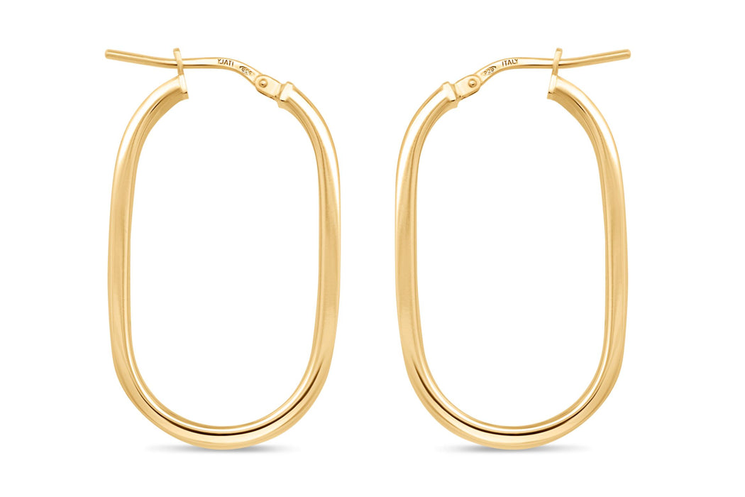 Casablanca Long Oval Hoop Earrings