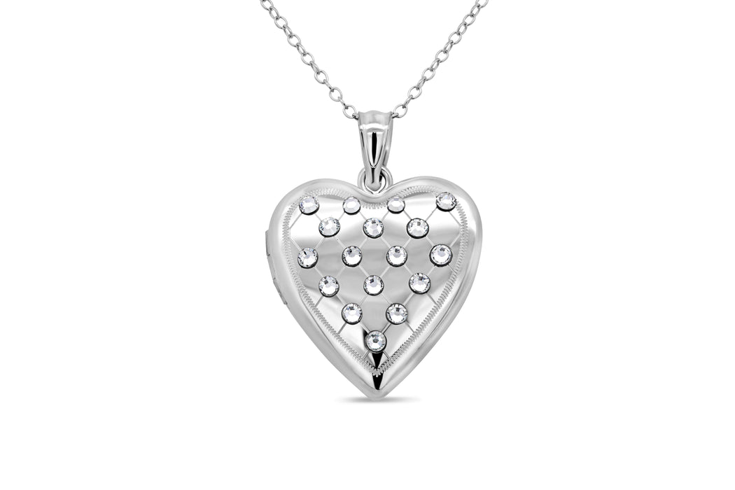 Casablanca Silver CZ Locket