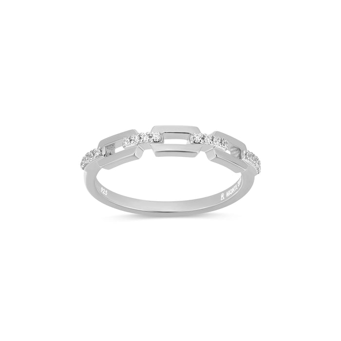 Monte Luna Sterling Silver Link Ring