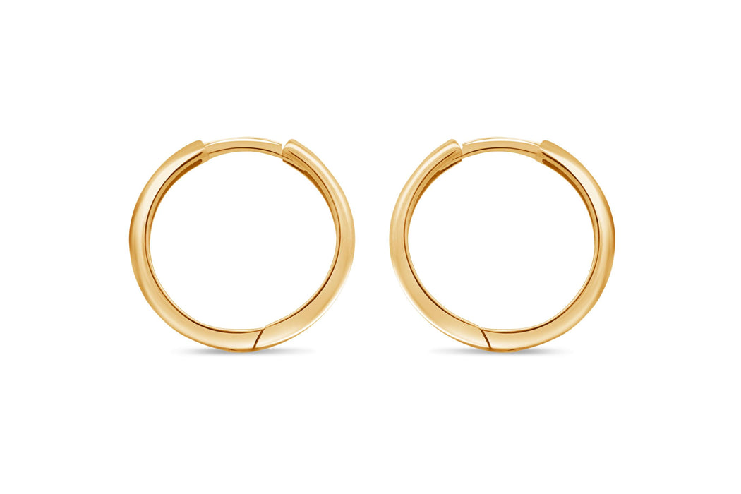Yellow Gold Hinged Hoop Earrings