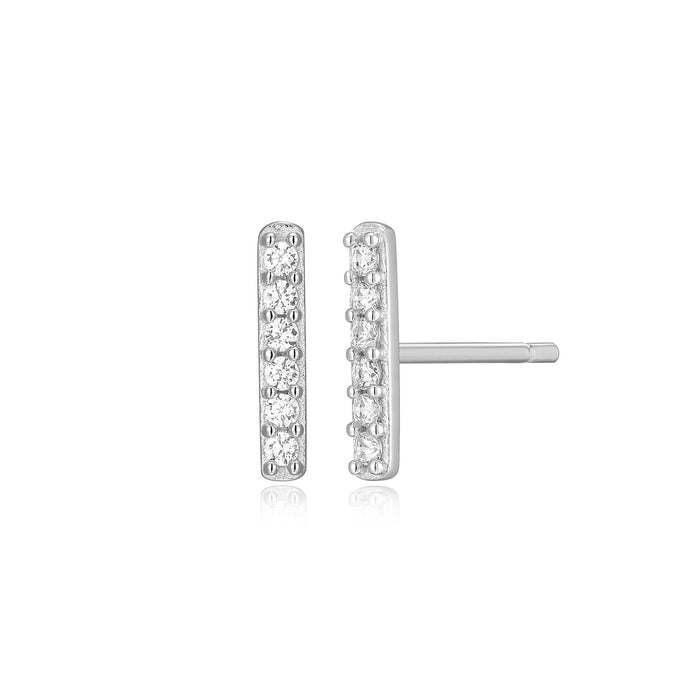 Monte Luna Silver Bar Stud Earrings