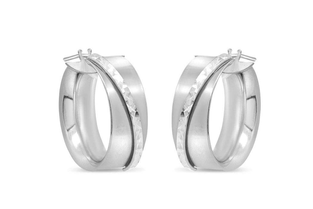 Casablanca Wide Polish Hoop Earrings: Large