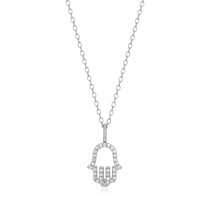 Monte Luna Sterling Silver Hamsa Necklace