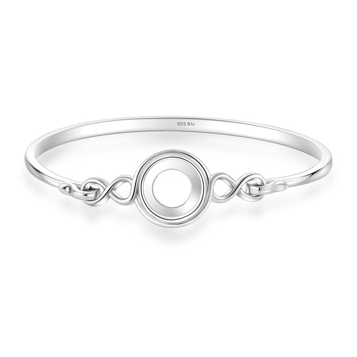 Casablanca Pop Infinity Twist Sterling Silver Bangle Bracelet